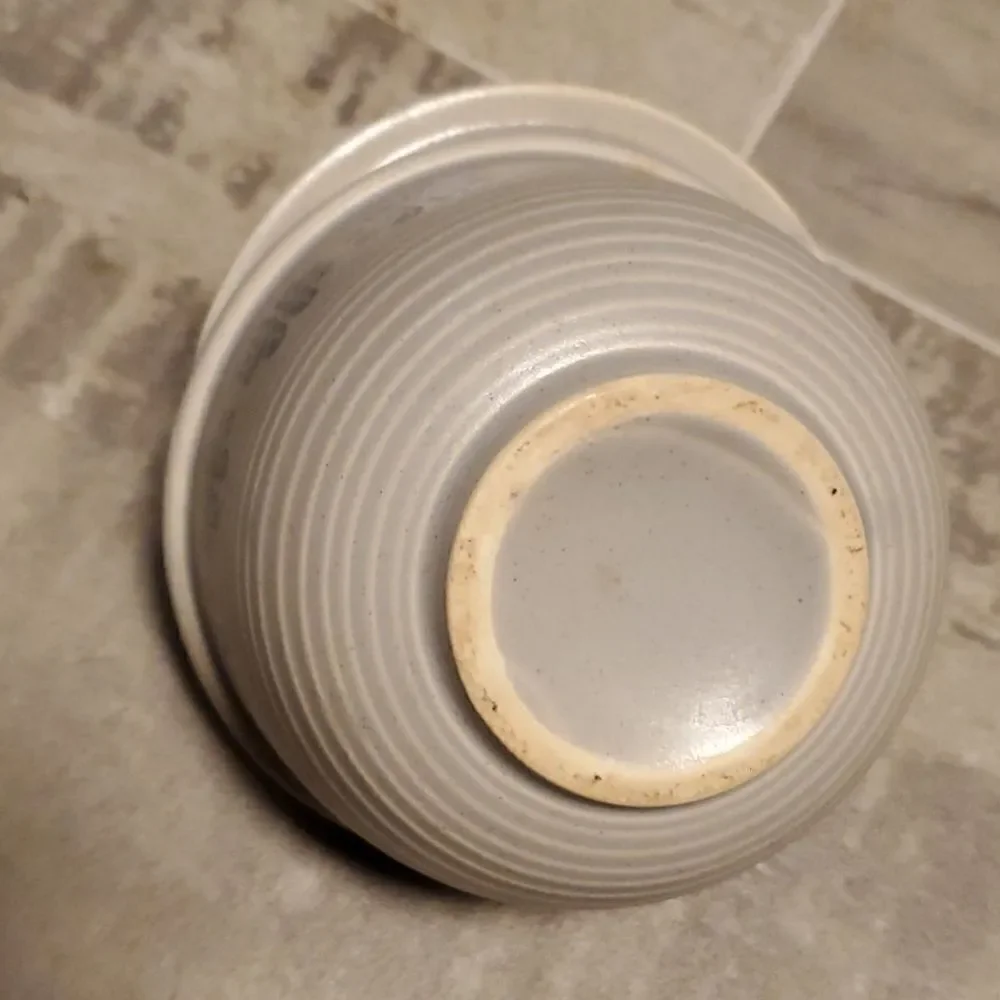 EUC Small Pottery Stamped Design Sugar Dish
